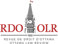 Logo de la revue Ottawa Law Review / Revue de droit d’Ottawa
