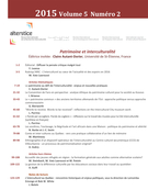 Cover of Patrimoine et interculturalité, Volume 5, Number 2, 2015, pp. 1-129, Alterstice