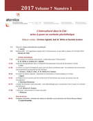 Cover of L’interculturel dans la Cité : actes à poser en contexte pluriethnique, Volume 7, Number 1, 2017, pp. 1-92, Alterstice