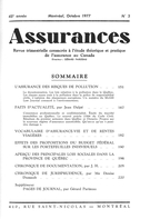Cover of Volume 45, Number 3, 1977, pp. 21-230, Assurances