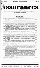 Cover of Volume 52, Number 3, 1984, pp. 283-430, Assurances