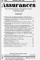Cover of Volume 56, Number 2, 1988, pp. 161-334, Assurances