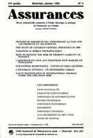 Cover of Volume 57, Number 4, 1990, pp. 481-640, Assurances