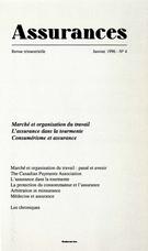 Cover of Volume 63, Number 4, 1996, pp. 513-664, Assurances