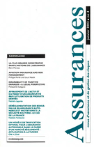 Cover of Volume 69, Number 4, 2002, pp. 511-692, Assurances