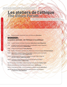 Cover of Volume 9, Number 3, Fall 2014, pp. 1-253, Les ateliers de l'éthique / The Ethics Forum