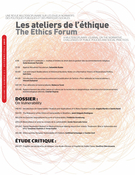 Cover of Volume 12, Number 2-3, Fall 2017, pp. 1-271, Les ateliers de l'éthique / The Ethics Forum
