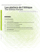 Cover of Volume 13, Number 2, Summer 2018, pp. 1-134, Les ateliers de l'éthique / The Ethics Forum