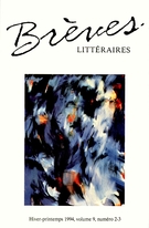 Cover of Volume 9, Number 2-3, Winter 1994, pp. 5-124, Brèves littéraires