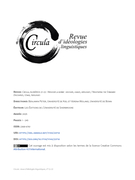 Cover for issue 'Négocier la norme : discours, usages, idéologies' of the journal 'Circula'