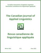Cover of Volume 25, Number 1, Winter 2022, pp. 1-188, Canadian Journal of Applied Linguistics / Revue canadienne de linguistique appliquée