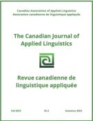 Cover of Volume 25, Number 2, Fall 2022, pp. 1-151, Canadian Journal of Applied Linguistics / Revue canadienne de linguistique appliquée