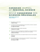 Cover for issue 'Volume 47, Number 1, 2024' of the journal 'Canadian Journal of Regional Science / Revue canadienne des sciences régionales'