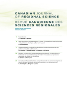 Cover for issue 'Volume 49, Number 1, 2026' of the journal 'Canadian Journal of Regional Science / Revue canadienne des sciences régionales'