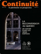 Cover of La reconversion, Number 18, Winter 1983, pp. 4-41, Continuité