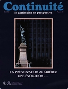 Cover of La préservation au Québec, Number 20, Summer 1983, pp. 5-49, Continuité