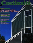 Cover of Post-modernisme, Number 29, Fall 1985, pp. 4-54, Continuité