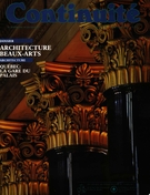 Cover of Architecture, Beaux-Arts, Number 31, Spring 1986, pp. 4-50, Continuité