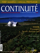 Cover of Paysage, Number 100, Spring 2004, pp. 3-58, Continuité