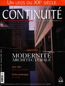 Cover of Modernité architecturale, Number 104, Spring 2005, pp. 3-58, Continuité