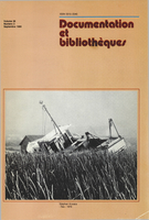 Cover of Volume 26, Number 3, September 1980, pp. 127-177, Documentation et bibliothèques