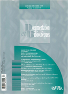 Cover of La lecture publique au Québec : évolution et discours, Volume 44, Number 4, October–December 1998, pp. 149-217, Documentation et bibliothèques