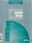 Cover of Les bibliothèques parlementaires, Volume 47, Number 4, October–December 2001, pp. 131-195, Documentation et bibliothèques