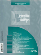 Cover of Volume 48, Number 4, October–December 2002, pp. 123-185, Documentation et bibliothèques