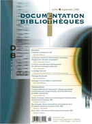 Cover of Volume 54, Number 3, July–September 2008, pp. 207-252, Documentation et bibliothèques