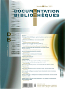 Cover of Volume 57, Number 1, January–March 2011, pp. 3-64, Documentation et bibliothèques