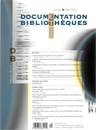 Cover of Volume 59, Number 1, January–March 2013, pp. 3-62, Documentation et bibliothèques