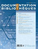 Cover of Volume 62, Number 1, January–March 2016, pp. 3-47, Documentation et bibliothèques