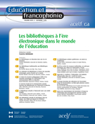 Cover of Les bibliothèques à l’ère électronique dans le monde de l’éducation, Volume 26, Number 2, Fall 1998, pp. 1-142, Éducation et francophonie