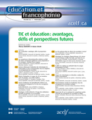 Cover of TIC et éducation : avantages, défis et perspectives futures, Volume 41, Number 1, Spring 2013, pp. 1-253, Éducation et francophonie