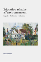 Cover of Volume 13, Number 2, 2016, Éducation relative à l'environnement