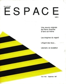 Cover of Volume 4, Number 1, September 1987, pp. 4-30, Espace Sculpture