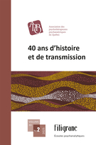Cover for issue '40 ans d’histoire et de transmission' of the journal 'Filigrane'