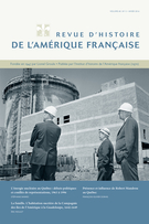 Cover of Volume 69, Number 3, Winter 2016, pp. 5-137, Revue d’histoire de l’Amérique française
