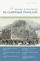 Cover of Volume 70, Number 1-2, Summer–Fall 2016, pp. 5-239, Revue d’histoire de l’Amérique française