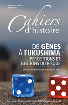 Cover of De Gênes à Fukushima, Volume 33, Number 1, Winter 2014, pp. 7-202, Cahiers d'histoire
