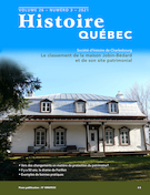 Cover of Patrimoine bâti, Volume 26, Number 3, 2021, pp. 4-37, Histoire Québec