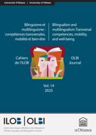 Cover for issue 'Bilinguisme et multilinguisme : compétences transversales, mobilité et bien-être' of the journal 'Cahiers de l’ILOB / OLBI Journal'