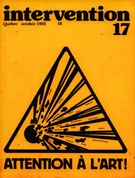 Cover of Attention à l’art!, Number 17, October 1982, pp. 5-57, Intervention