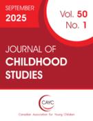 Cover for issue 'Volume 50, Number 1, September 2025' of the journal 'Journal of Childhood Studies'
