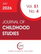 Cover for issue 'Volume 51, Number 4, July 2026' of the journal 'Journal of Childhood Studies'