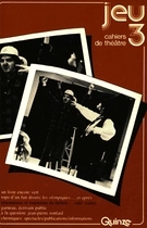 Cover of Number 3, Summer–Fall 1976, pp. 3-110, Jeu