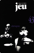 Cover of Allemagnes, Number 43, 1987, pp. 5-181, Jeu