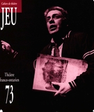 Cover of Théâtre franco-ontarien, Number 73, 1994, pp. 5-209, Jeu