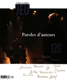 Cover of Paroles d’auteurs, Number 120 (3), 2006, pp. 2-210, Jeu