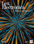 Cover for issue 'Volume 30, Number 1, 2025' of the journal 'Lex Electronica'